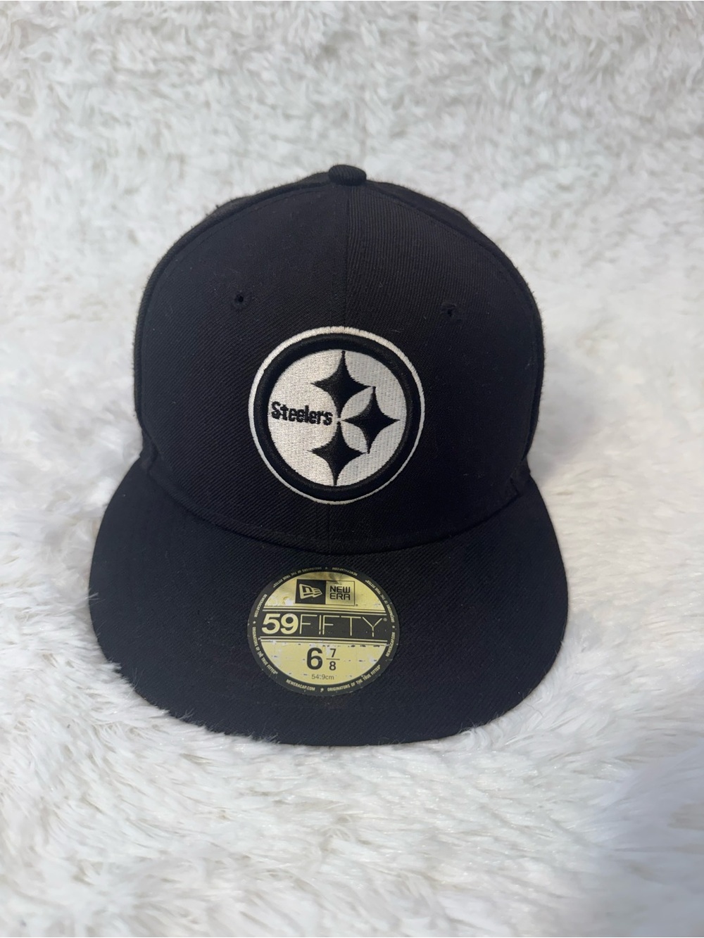 New Era Pittsburgh Steelers Black 59FIFTY Fitted Cap hat NFL